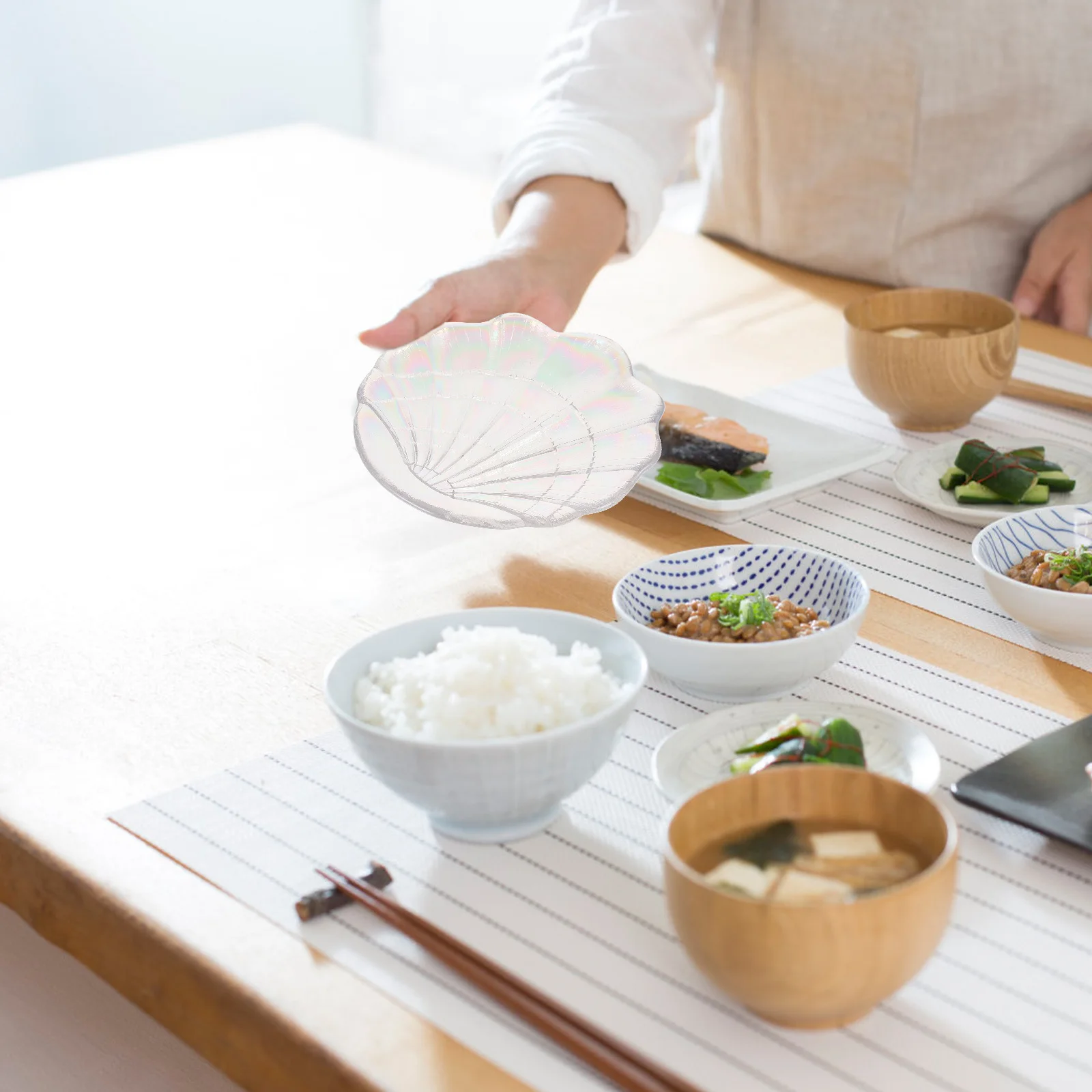 

1Pcs Jewelry Tray Shell Shaped Storage Organizer High Quality Glass Earrings Rings Display Dish Food Safe Dessert Sushi Plate