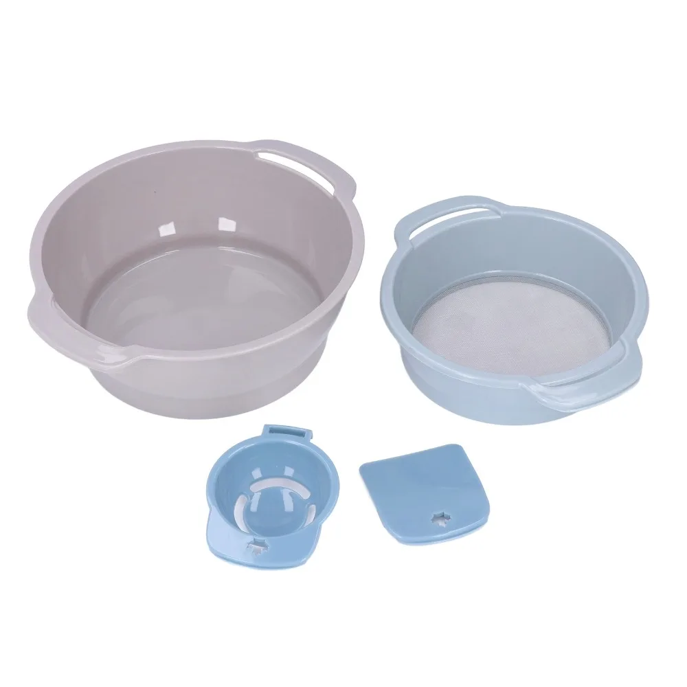 4pcs PP Pollen Sieve Set Fine Mesh Harvest Bin Included Trimming Tray Kit Round Save Space Flour Sifter Set Egg Separation