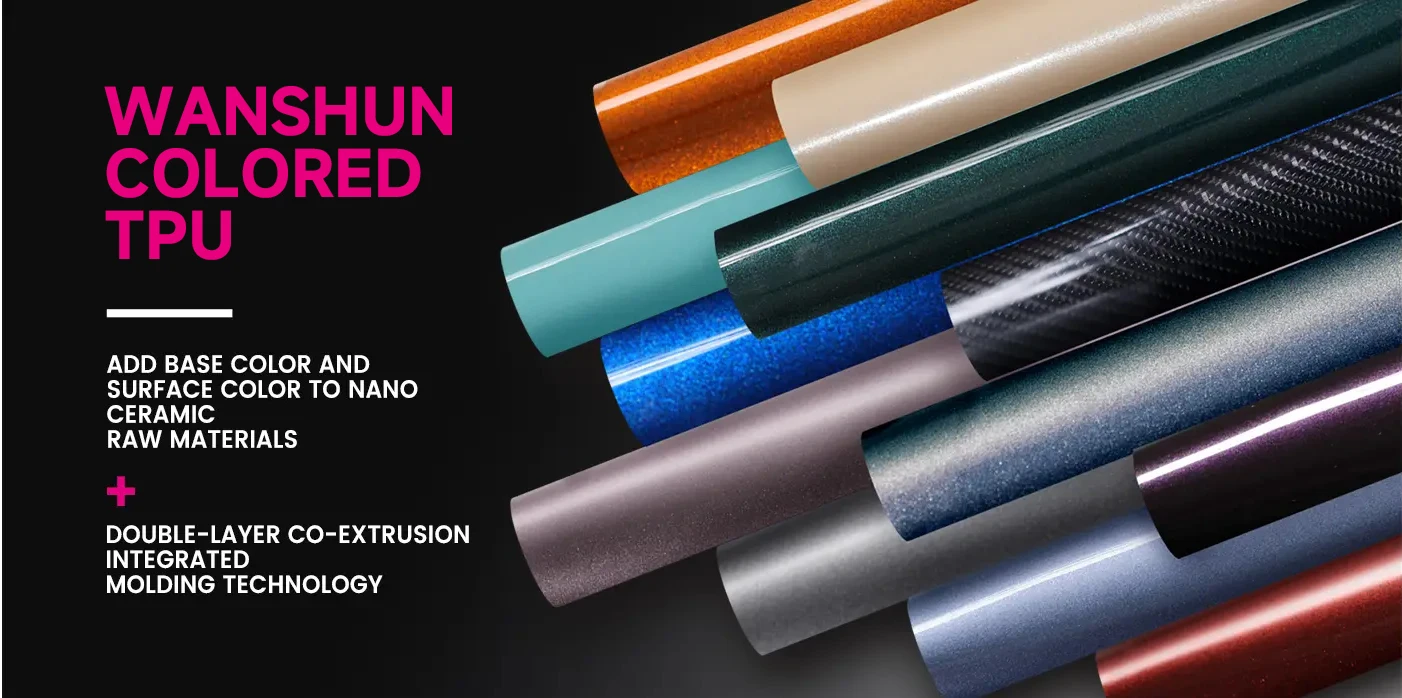 2025 핫 세일 셀프 힐링 TPU 카본 파이버 컬러 PPF 글로시 안티 스크래치 보호 자동차 커버 바디 랩 필름