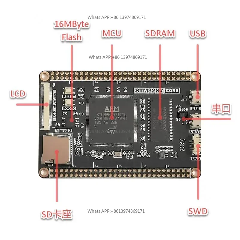 STM32H743IIT6 Core Development Board High-performance ARM Cortex-M7 Minimum System Board for Embedded Development