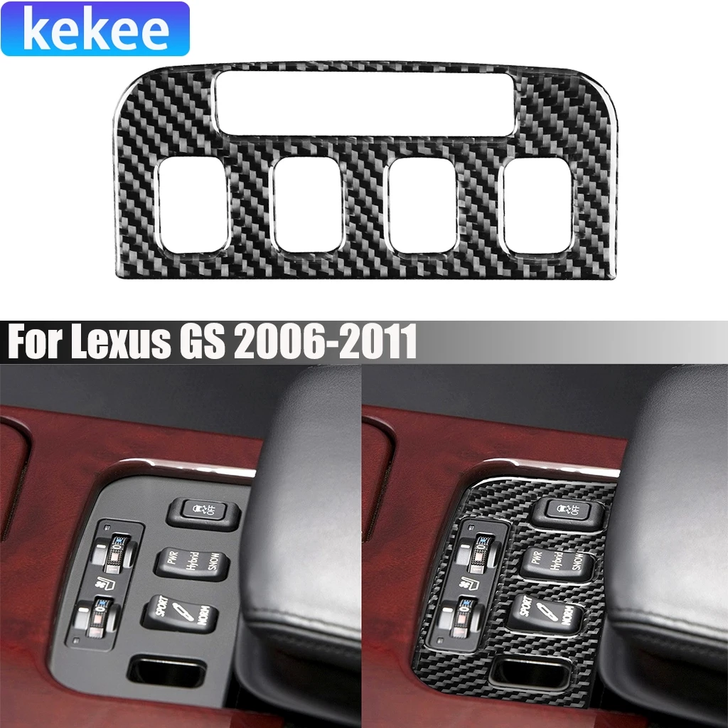 

Carbon Fiber Car Accessories Seat Adjustment Modified Interior Trim Soft Cover Sticker For Lexus GS 2006 2007 2008 2009-2011