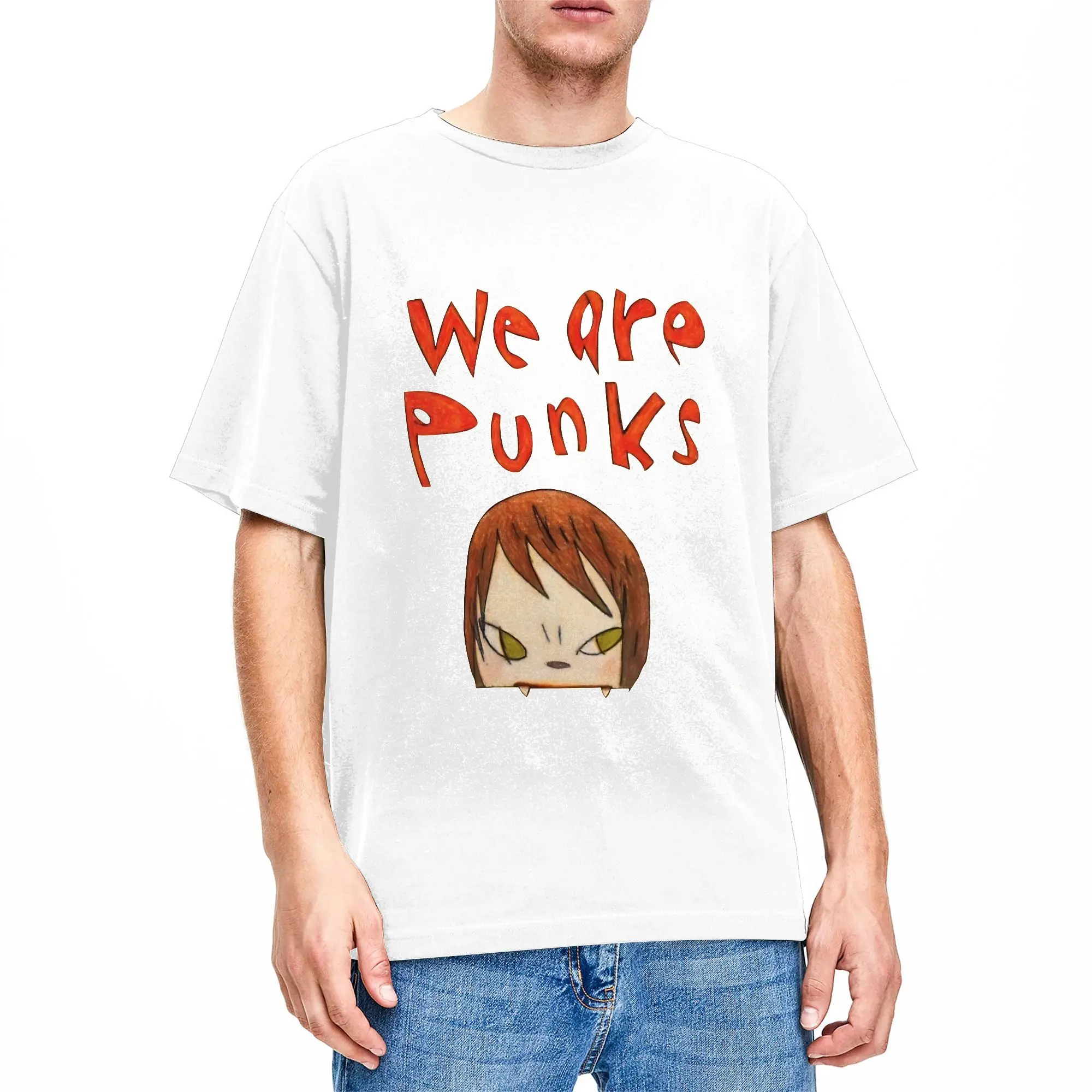 Oversized T-Shirt Yoshitomo Nara   Cotton T-Shirts  Novelty Tee Shirt for Men Summer Y2K Classic Casual Short Sleeve Tops