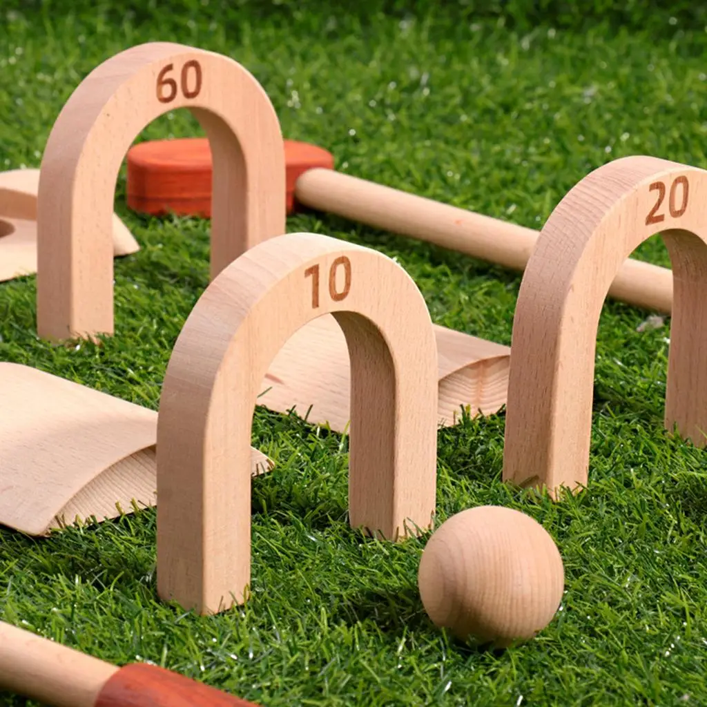 Golf Clubs Set, Wooden Game, Outdoors Exercise Toys, Early Educational Golf Toy Lawn Backyard Children Toddler