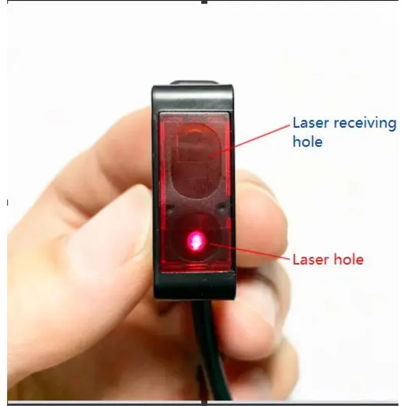 Pz-d42 small size square retro-reflective sensor 5v24v small laser diffusing reflection photoelectric switch