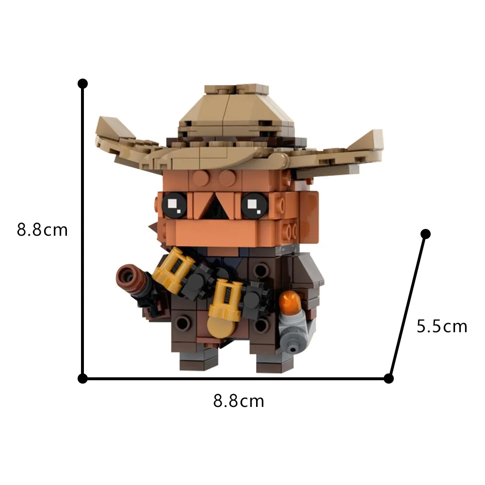 Moc ghoul brickheads modelo blocos de construção jogo senhor acessível robô figura tijolos pratos macaco deserto camo T-45 brinquedo armadura energia