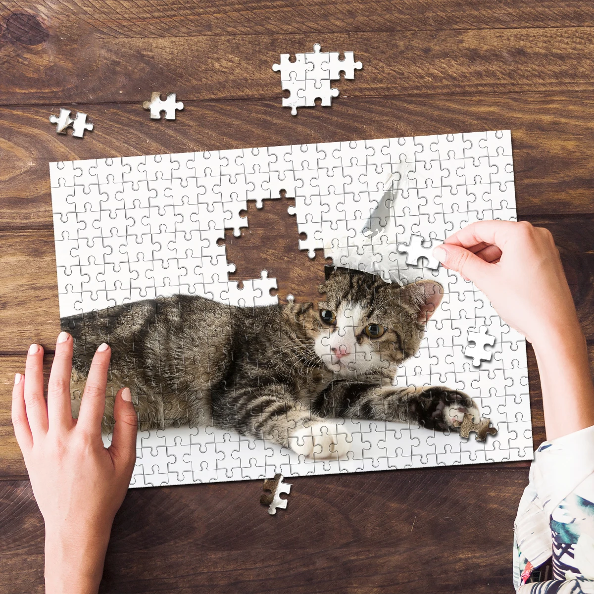 35/300/500/1000pcs Personalized Custom Photo Puzzle Pets For Housewarming Bedroom/Living Room For Children's DayPuzzleCustomCust