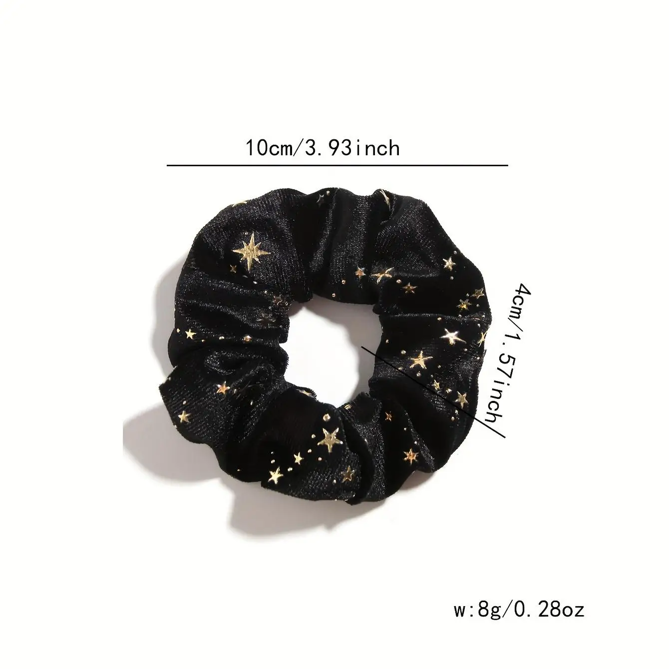 Anillo para el pelo de cielo estrellado redondo para mujer, 6 uds., suave y elástico para vestido diario, otoño