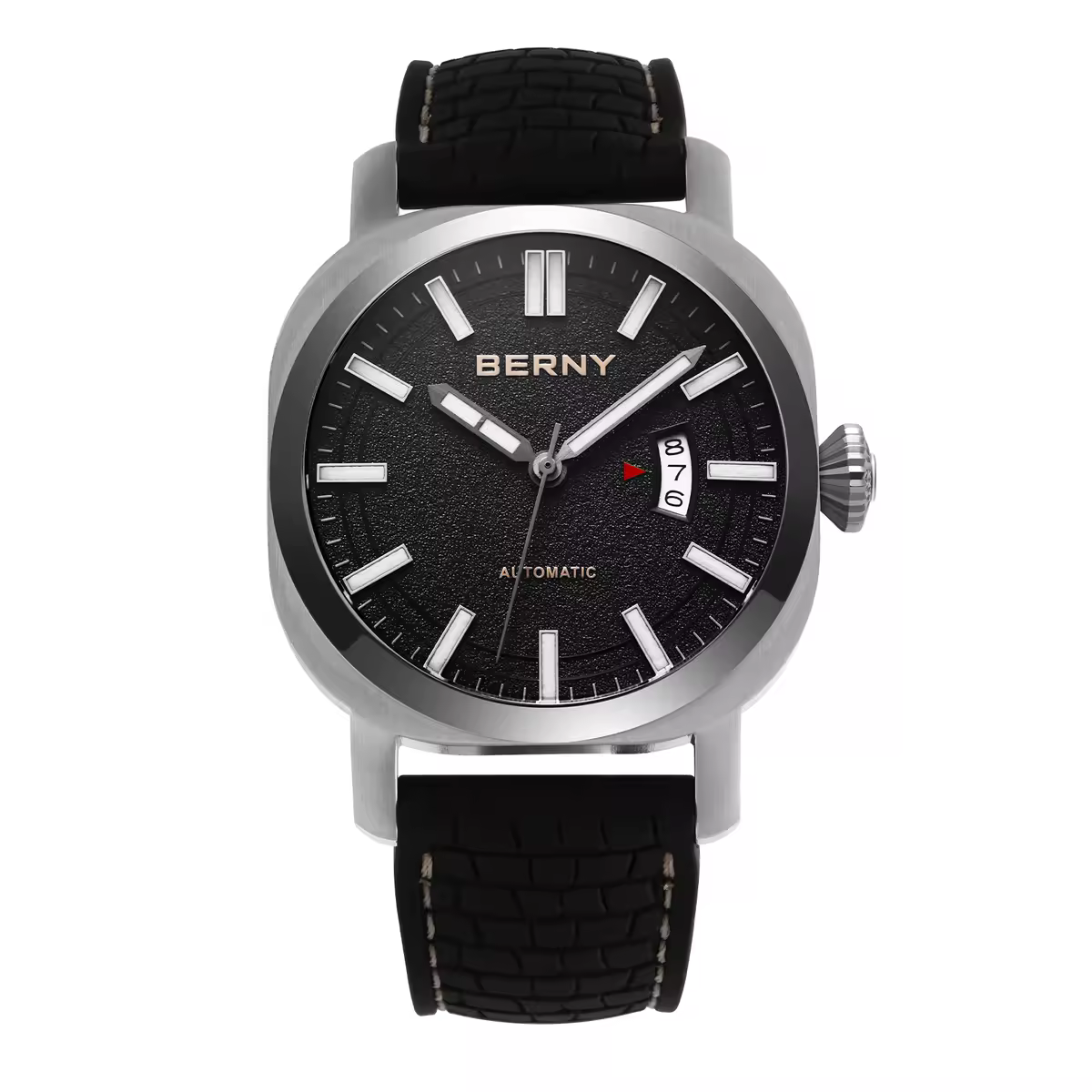 Relojes BERNY Diver para hombre, relojes mecánicos automáticos para hombre, calendario, zafiro superluminoso, reloj de pulsera de buceo resistente al agua 10ATM