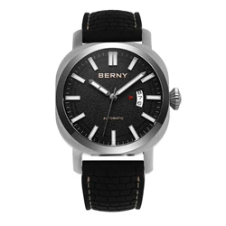 BERNY Diver Watches for Men Automatic Mechanical Men's Watches Calendar Super Luminous Sapphire 10ATM Waterproof Dive Wristwatch