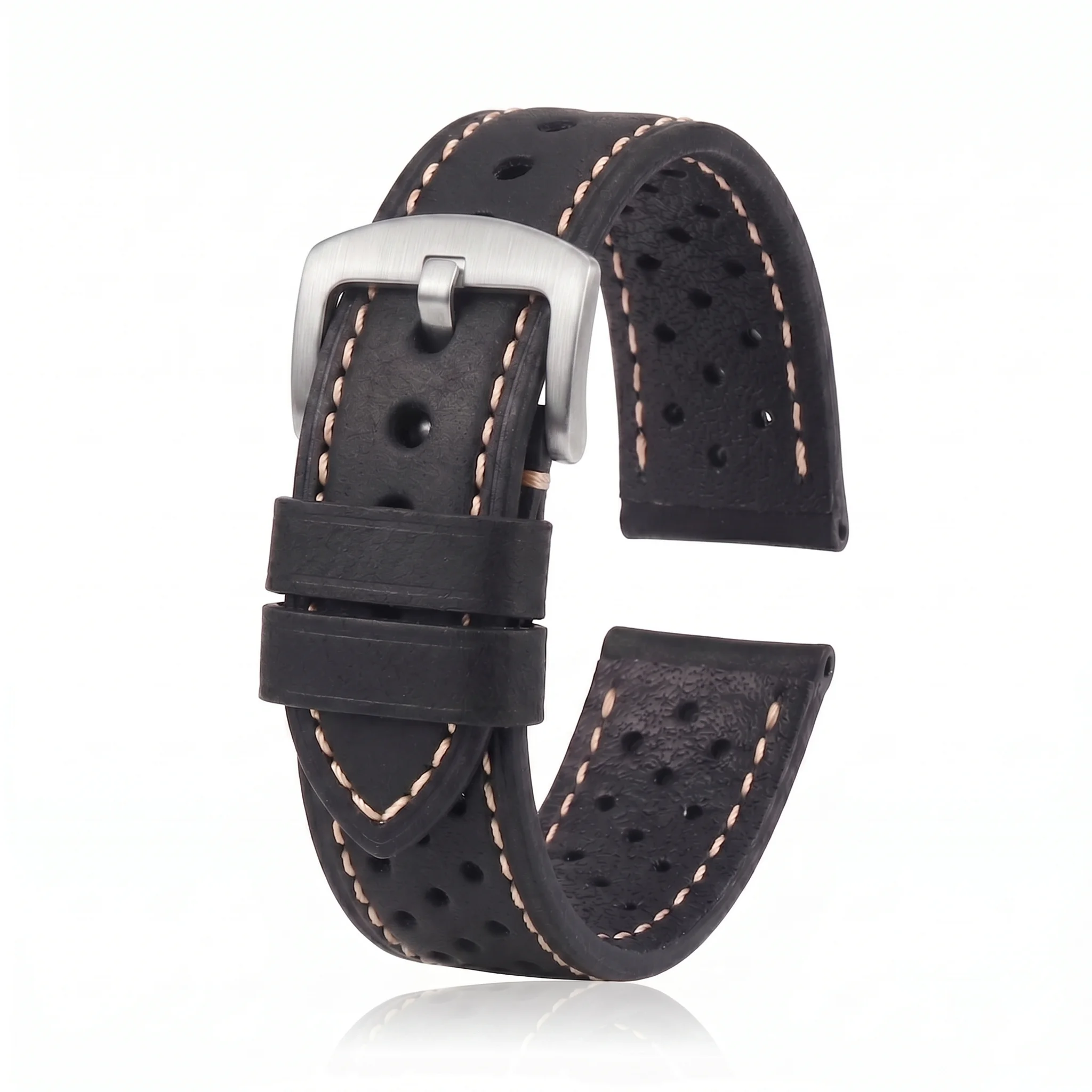 Cowhide Watchbands 20mm 22mm Genuine Leather Vintage Wrist Strap Belt For Samsung Galaxy Watch 46mm Bracelet