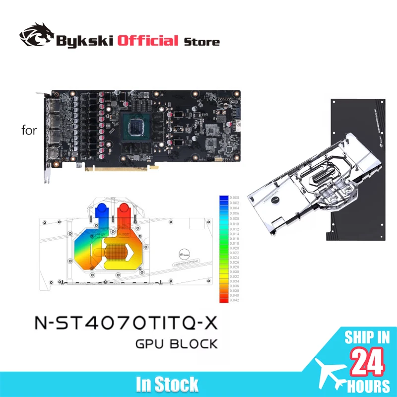 

Блок графического процессора Bykski N-ST4070TITQ-X для ZOTAC RTX4070TI TQ, длина печатной платы 255 мм, версия видеокарты с водяным охлаждением/полная крышка/радиатор
