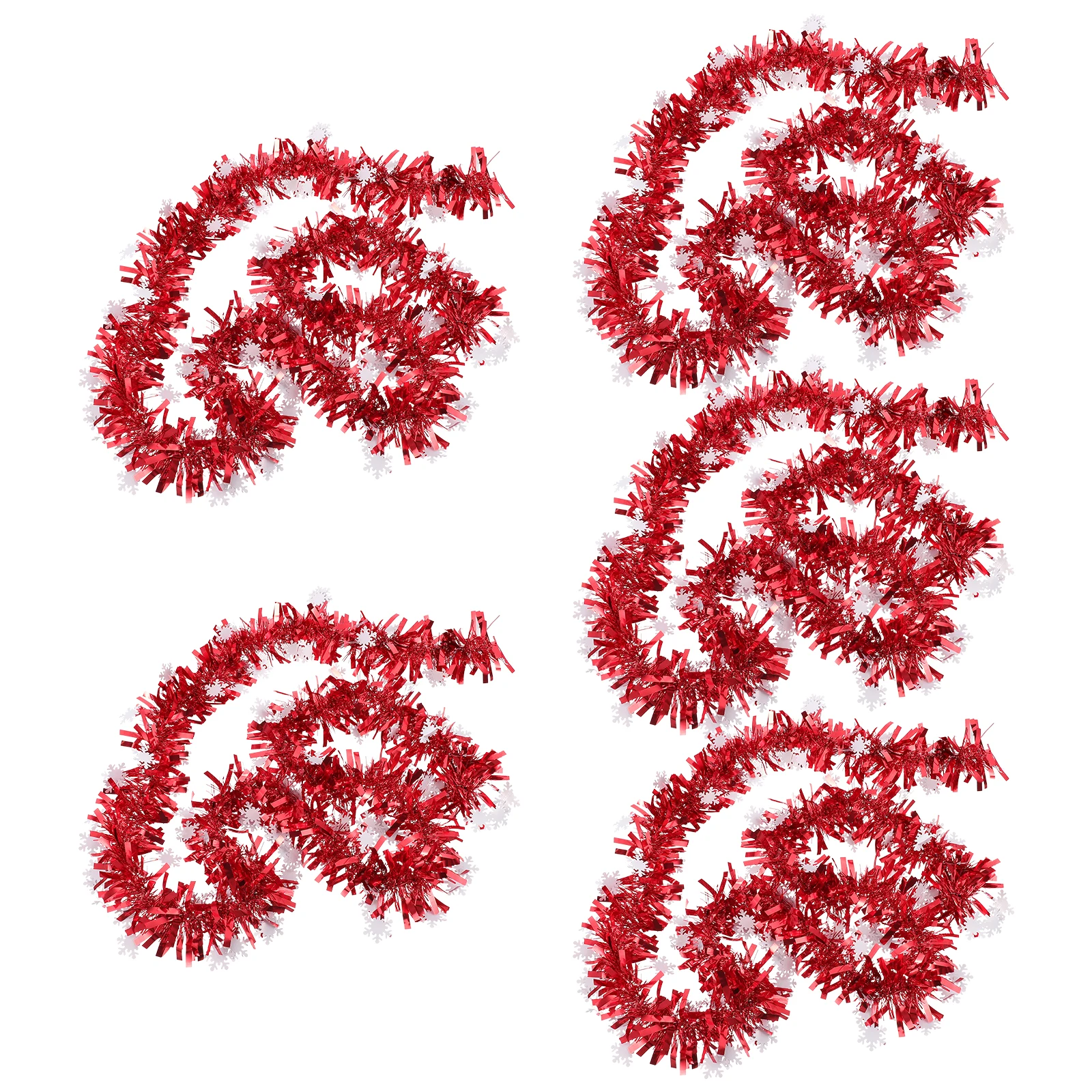 5개 크리스마스 장식 테슬 가랜드 매우 긴 밝은 색상의 크리스마스 트리 벽 문 파티 축제용 펜던트