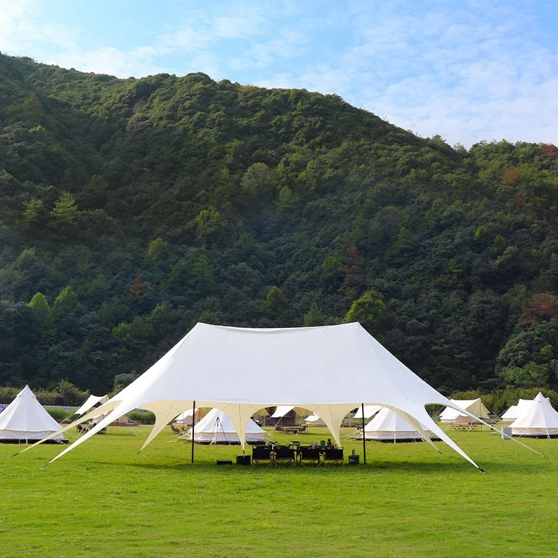 

30 peoples outdoor Rainfly Portable Picnic Camping small party Large Tarp Rain sun Shelter heavy duty beach tent rain fly tarp