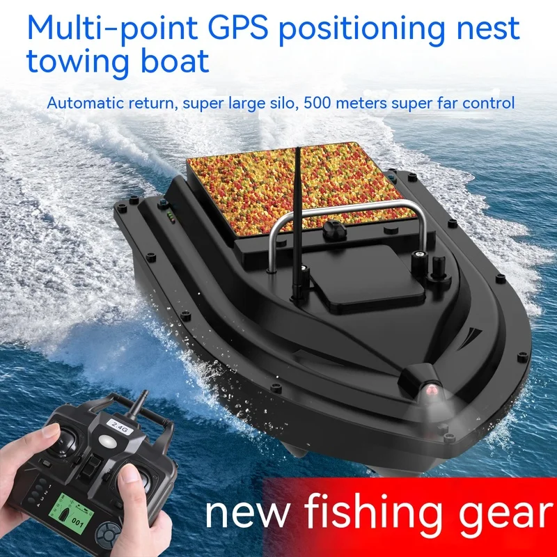 Barco de anidación con Control remoto inteligente, Gps, 500m, bajo, retorno automático eléctrico, gancho de posicionamiento, envío de pesca de remolque, nuevo