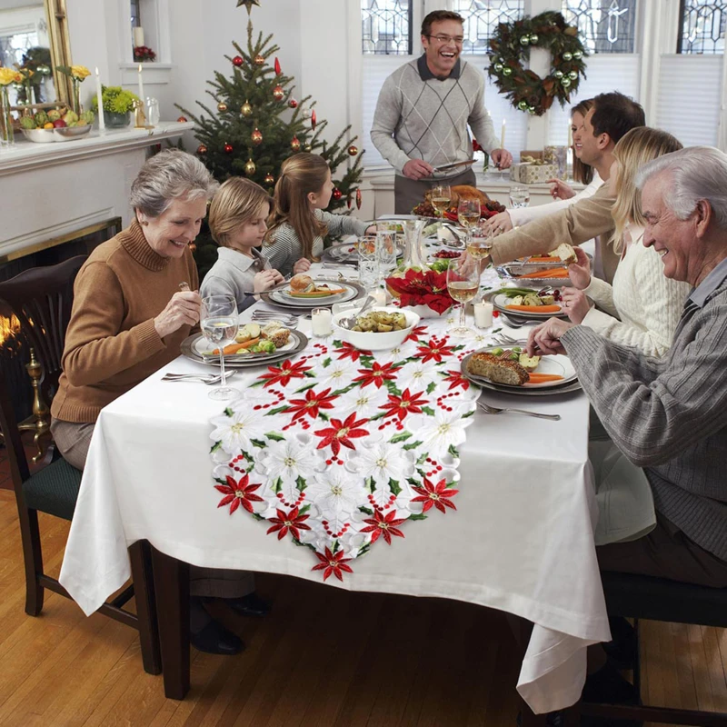 Decor Tablecloth  Bed Foot Towel  Knotted  Living Room Table Long Tablecloth Table Flag for Home New Year Decoration