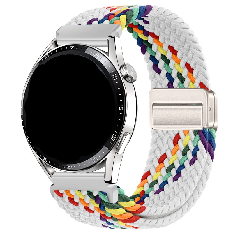 Braided Loops Magnetic clasp for Samsung Watch 6/5/4/Huawei GT 4/Amazfit GTR/Garmin Fenix 7/Fitbit Versa 2/3/4 watch strap