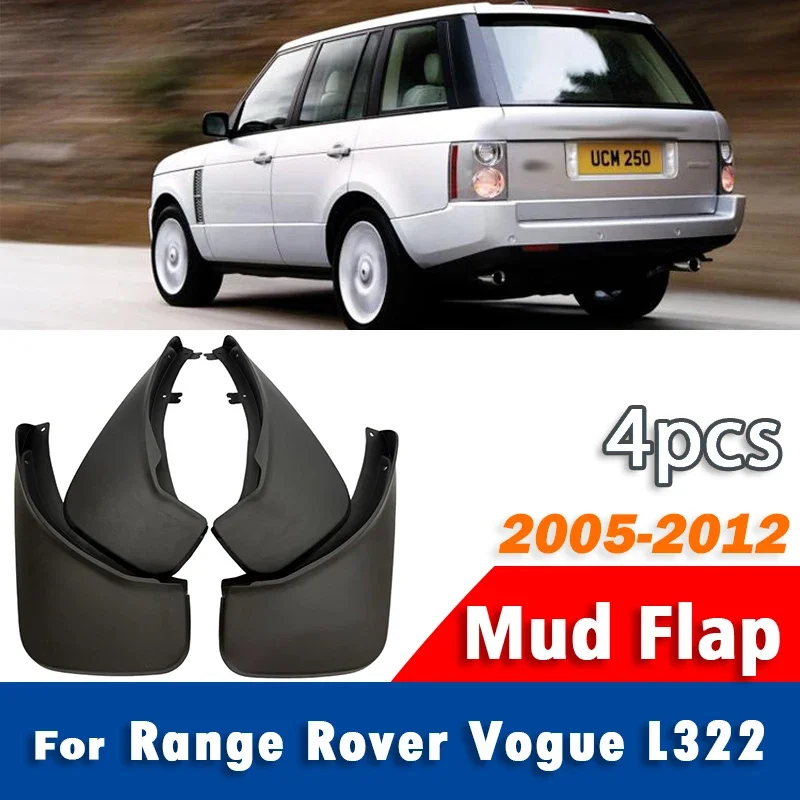 Garde-boue pour Land Rover Range Rover Vogue L322, protections anti-éclaboussures, accessoires auto, 4 pièces, 06-12