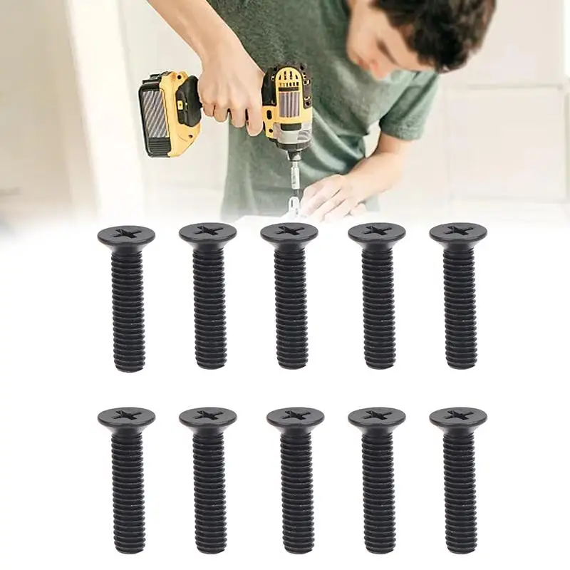 10Pcs Fixing Screw M5/M6 22mm/25mm Left Hand Thread For UNF Drill Chuck Shank Adapter Power Tool Replacement Accessories