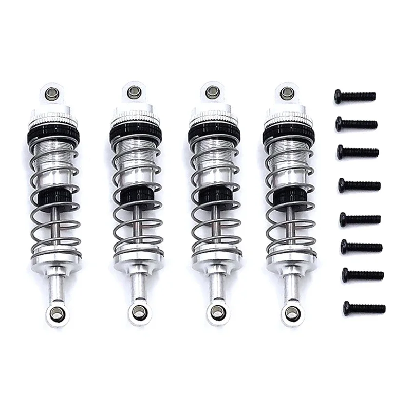 Ajustável All Metal Shock Absorbers Damper, Wltoys 144001, 124019, 124018, RC Car Upgrade Peças, Acessórios, 2pcs, 4pcs