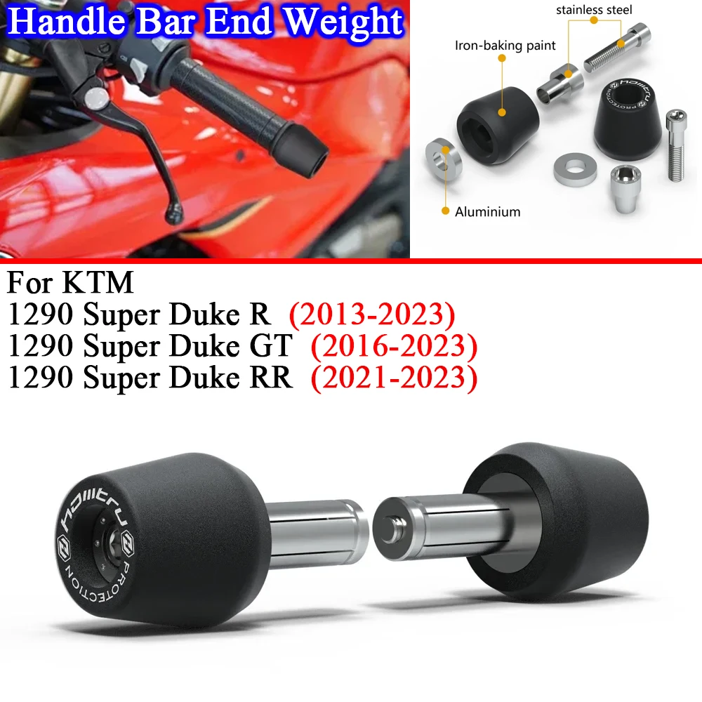 

For KTM 1290 Super Duke R/GT/RR/R/EVO 2013-2023 Motorcycle Handle Bar End Weight Grips Cap
