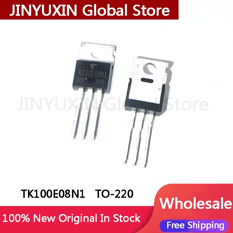 5-100Pcs TK100E08N1 K100E08N1 100E08N1 TK100E08 TO-220 80V 100A IC Chipset In Stock Wholesale