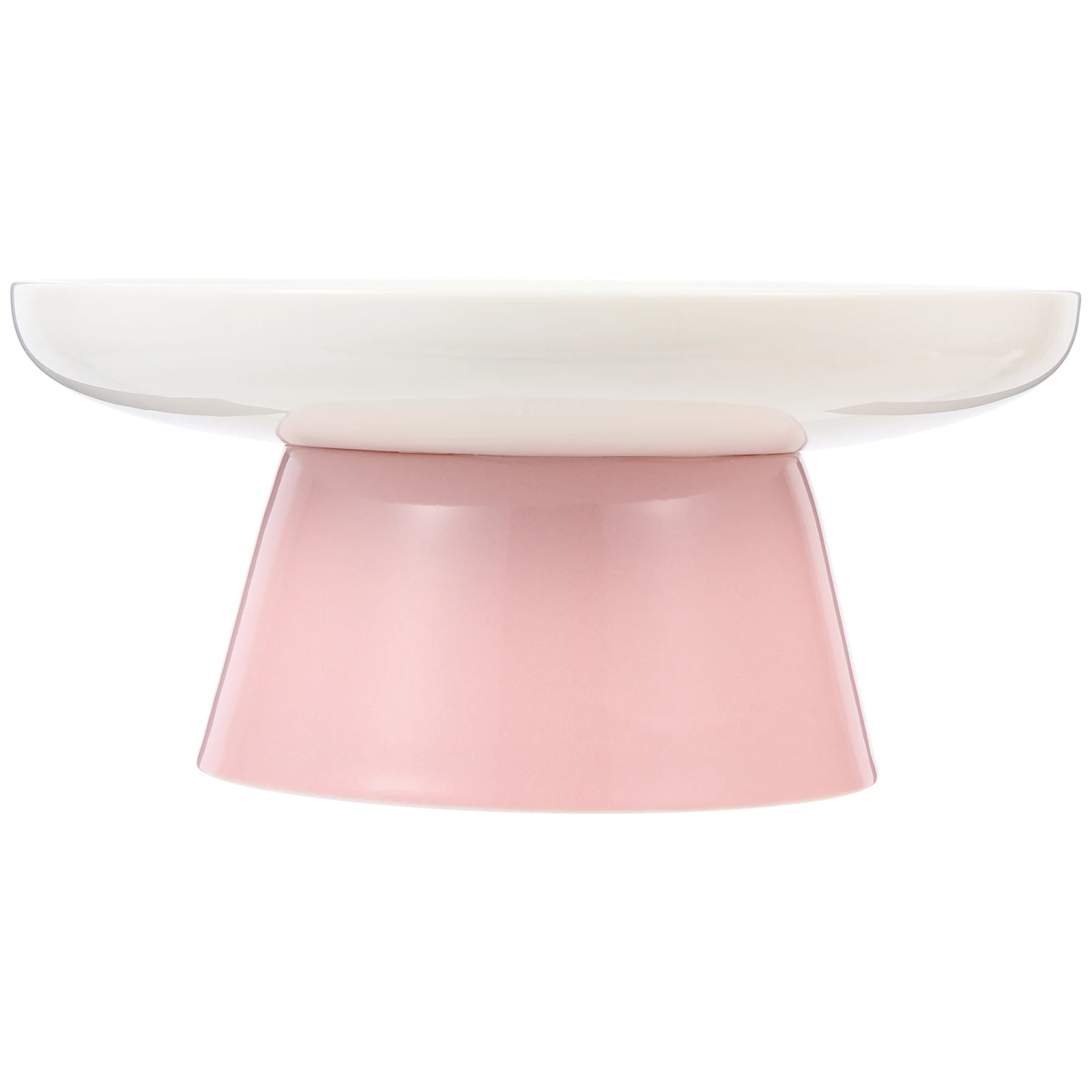 

Ceramic Raised Cat Bowl Neck Protection Food Holder Stable Base Elevated Pet Feeding Bowl Indoor Use Cat Food Holder