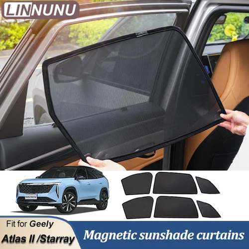LINNUNU para Geely Boyue L Atlas II parasol magnético para coche protección UV cortina parasol para ventana visera de ventana lateral verano Starray