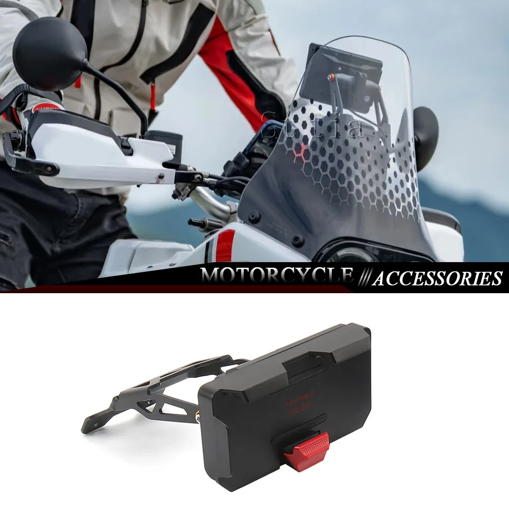 

Для Ducati Desert X DesertX 2023- Новое беспроводное USB-зарядное устройство для мотоцикла, держатель для телефона с GPS, кронштейн для навигации 22 мм