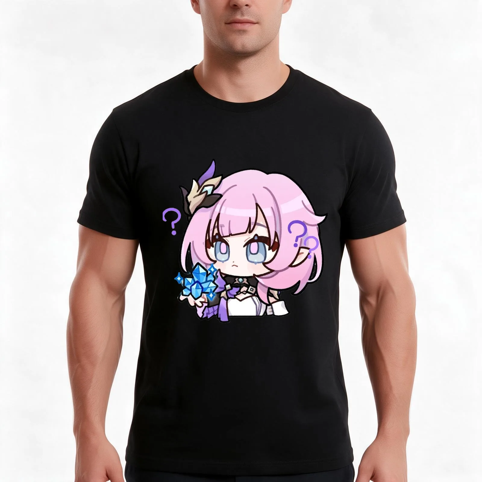 Honkai Impact 3rd Elysia T-Shirt, Summer Casual Cotton Tee, Oversized Streetwear Tops, Vintage Graphic Print, Unisex Men Women