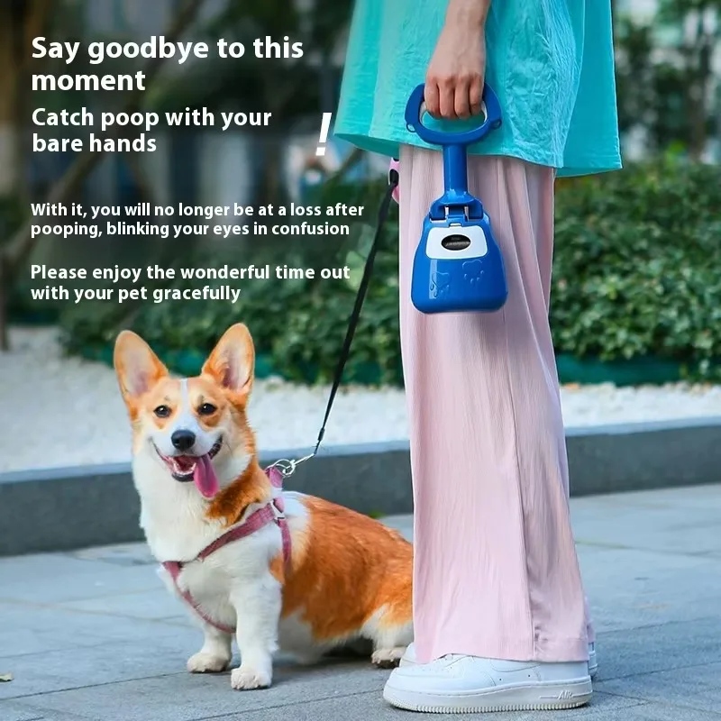 Pooper Scooper Limpiador de inodoro al aire libre para mascotas, una herramienta perfecta para limpiar la excrementos de perros que caminan en su pedido de perro con un solo clic