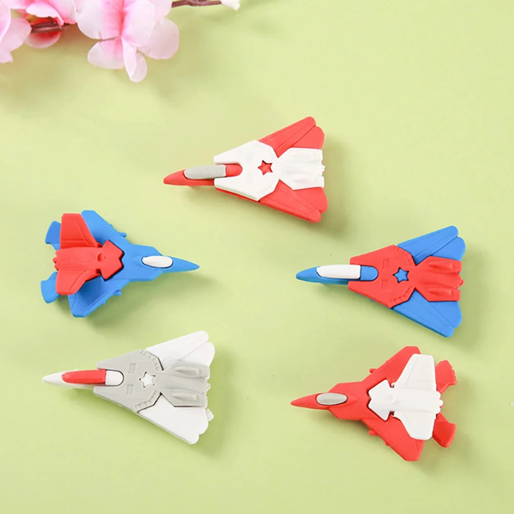 18 Pcs School Eraser Pencils for Kids Cartoon Helicopter Erasers Top Hat Adorable