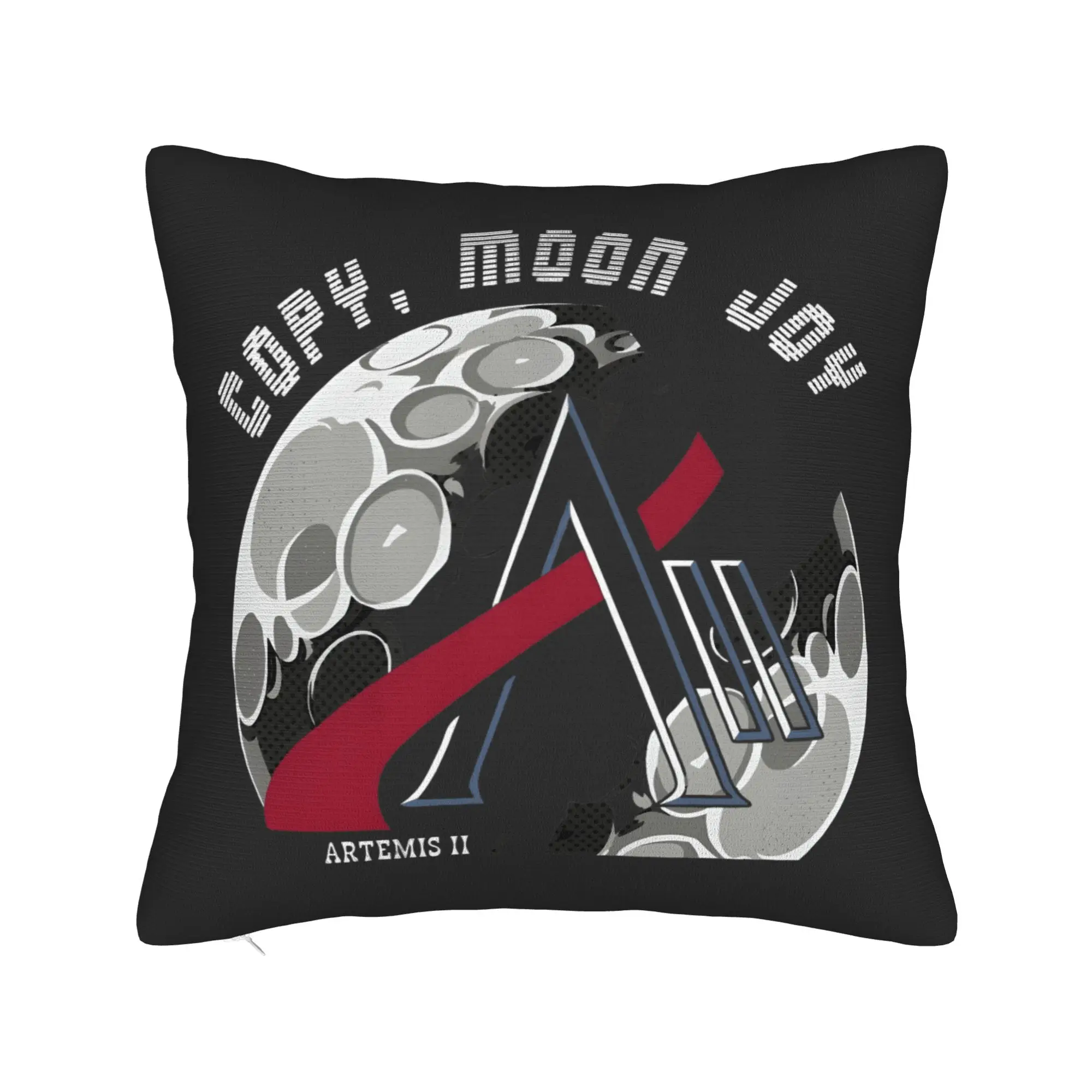 Copy Moon Joy Pillow Case Artemis II Square Pillow Cover Cute Funny Pillowcases For Sofa Couch Bed Living Room