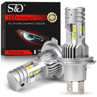 Faros LED S&D H4 de 150W y 30000LM, Bombillas LED Canbus para Auto, 30 CSP, Luces Altas y Bajas para Conducción, Luz Turbo Blanca de 6000K