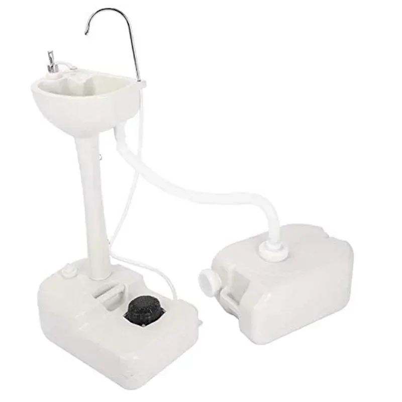 portable outdoor hand wash basin, movable washbasin, Simple leisure picnic site workshop pedal sink with water tank