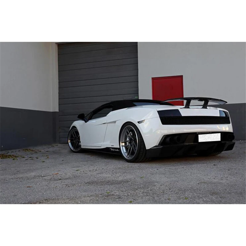 CEYUSOT For Lamborghini Gallardo Real Carbon Fiber Spoiler Wing LP550/LP5560/LP570 CAR Trunk Rear Lip Tail Fin Decoration 2004+