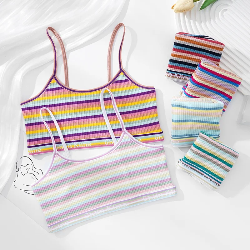Seamless Underwear No Chest Pads No Steel Rings Sweet And Cute Girl Bras Pure Cotton Underwear