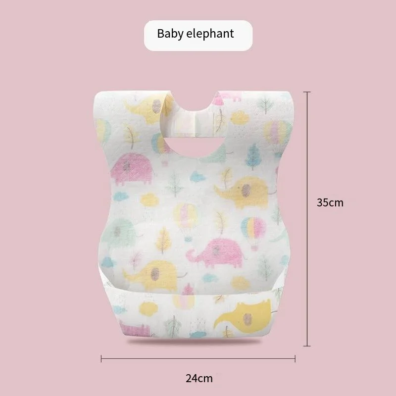 Disposable Bib Baby Saliva Napkin Children\'s Meal Bag No-wash Waterproof Anti-dirty Bib Eating Artifact Portable Super Soft