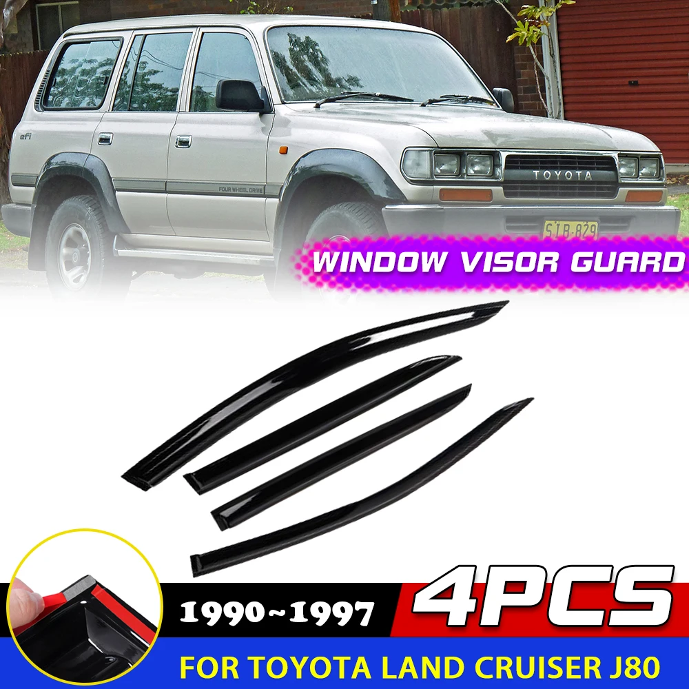 

Windows Visor for Toyota Land Cruiser 80 J80 FJ80 LC80 4500 Lexus LX450 1990~1997 Awnings Sun Rain Eyebrow Deflector Accessorie