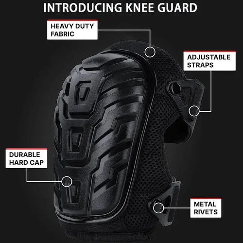 Imagen 2 del producto Rodilleras Profesionales YANBIGUO para Trabajo, Jardinería y Construcción, con Cojín de Gel Grueso, Resistentes para Uso Industrial, 1 Par