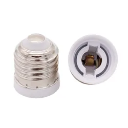 2pcs E27 to E12 Led Lighting Light Head Base Converter Screw Bulb Socket Adapter LED Saving Light Halogen Lamp Holder