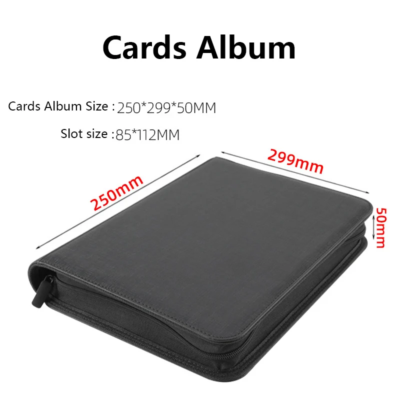 Toploader Binder Holds 112 Toploaders 4 Pocket Top Loader Album  Side Load for Trading Cards in 3x4\'\'Toploaders PKM/MTG/YGO/TCG