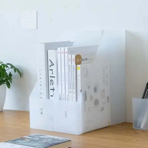 Imagen 2 del producto Carpeta de archivos de escritorio, soporte para revistas y libros, organizador de almacenamiento Vertical de papel para documentos, estante