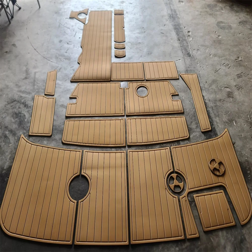 

2002 Four Winns 298 cockpit Swimming platform 1/4" 6mm EVA Teak Decking floor Mat SeaDek MarineMat Gatorstep Style Self Adhesive