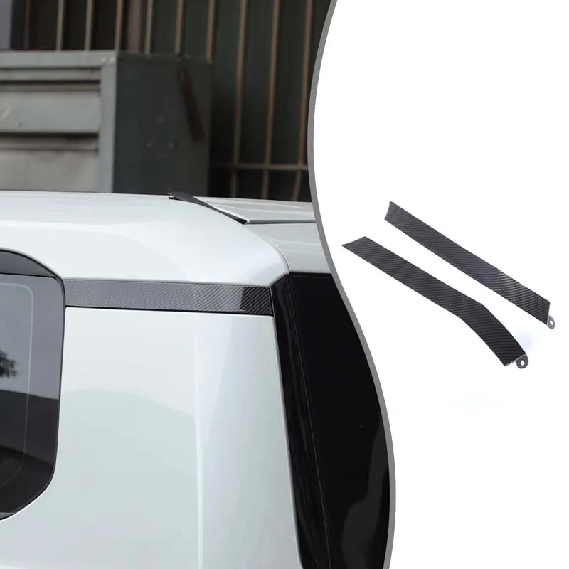 2 piece set ABS Carbon Fiber For Toyota Land Cruiser Prado 250 LC250 2024+ Car D-pillar Trim Sticker Car Replacement Accessories