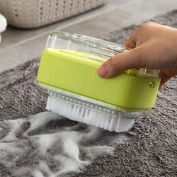 Multifunctional Soap Dish Portable Plastic Drum Soap Case With Laundry Brush Bathroom Shoes Cleaning Brush Household Storage