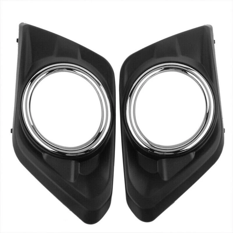 2X Fog Light Covers Set For Nissan X-Trail Rouge 2014 2015 2016 LH+RH Front Lamp Trim Bezels