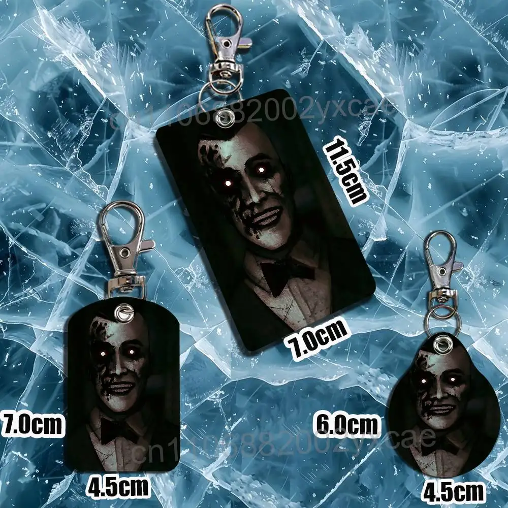 game Horror Eddie Gluskin Outlast Keychain Holder Suitable For Subway Bank Card Bus Card Case Badge Holder Wallet Card Textured view 3