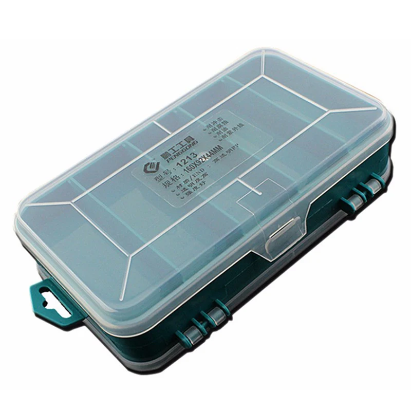 A74U  13 Grids Tool Box Double-Side ToolBox Organizer Storage Box Multifunction Tool Case For Small Components