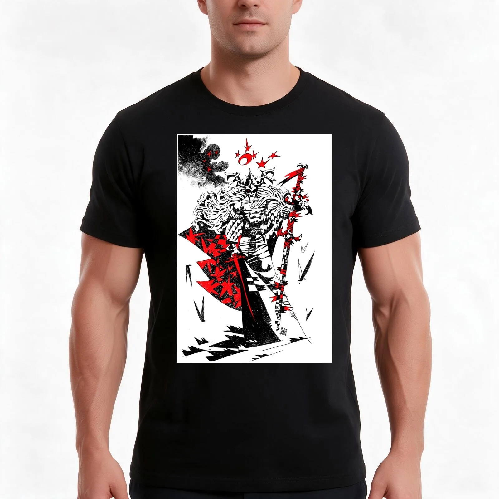 The Stormbringer T-Shirt, Summer Casual Cotton Tee, Oversized Streetwear Tops, Vintage Graphic Print, Loose Fit Short Sleeve