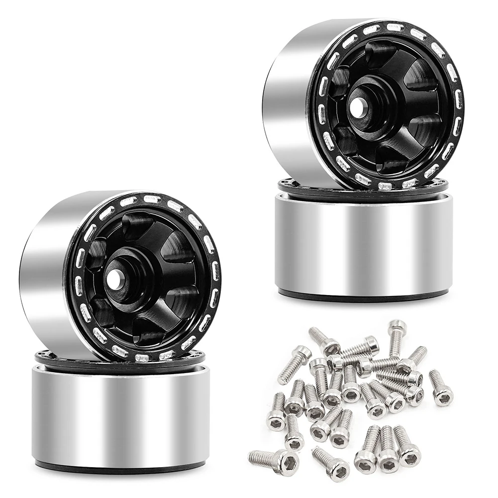 

1.0" Alloy Beadlock Wheel Rims For 1/18 Traxxas TRX-4M TRX4M RC 1/24 SCX24